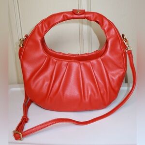 Scoop red faux leather purse